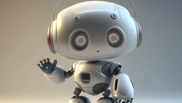 future of ai, cute robot, digital art
