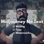 Midjourney no text feature, watermarks, writing, type