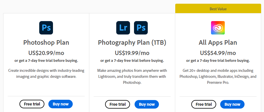 Adobe Firefly Alternatives Pricing Plan