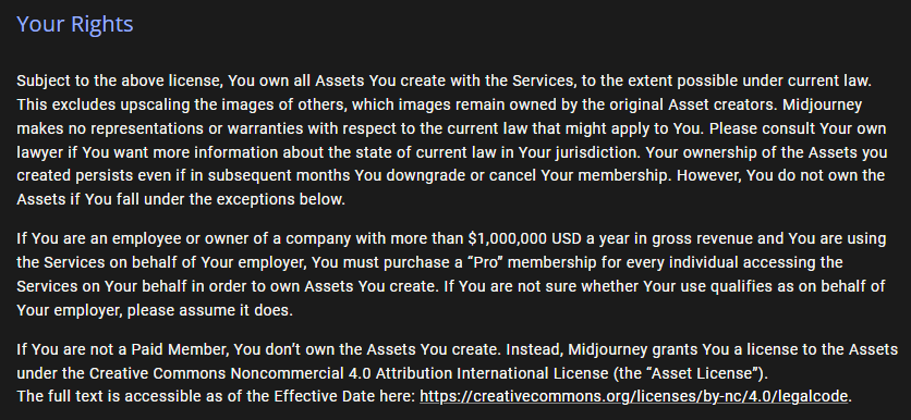 Midjourney license official
