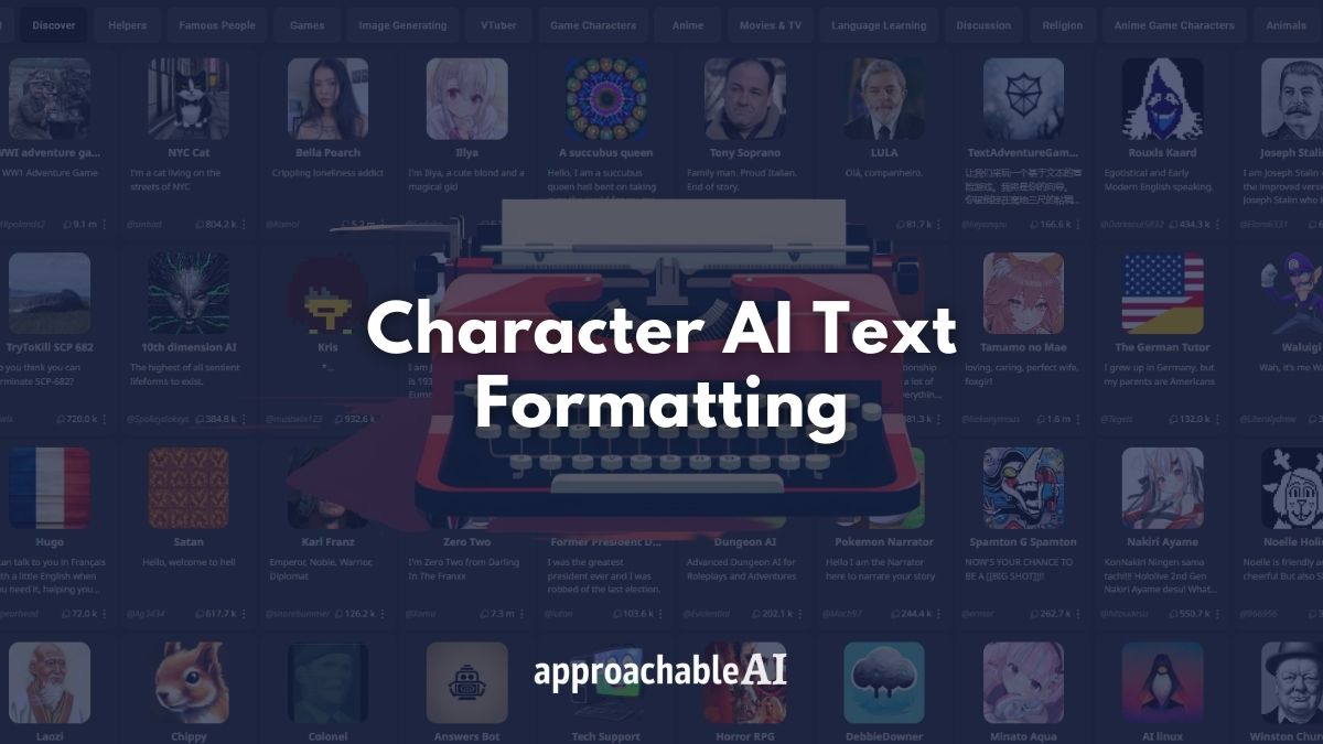 Character AI Text Formatting